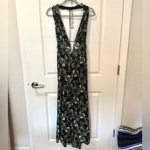Floral Green Maxi Dress